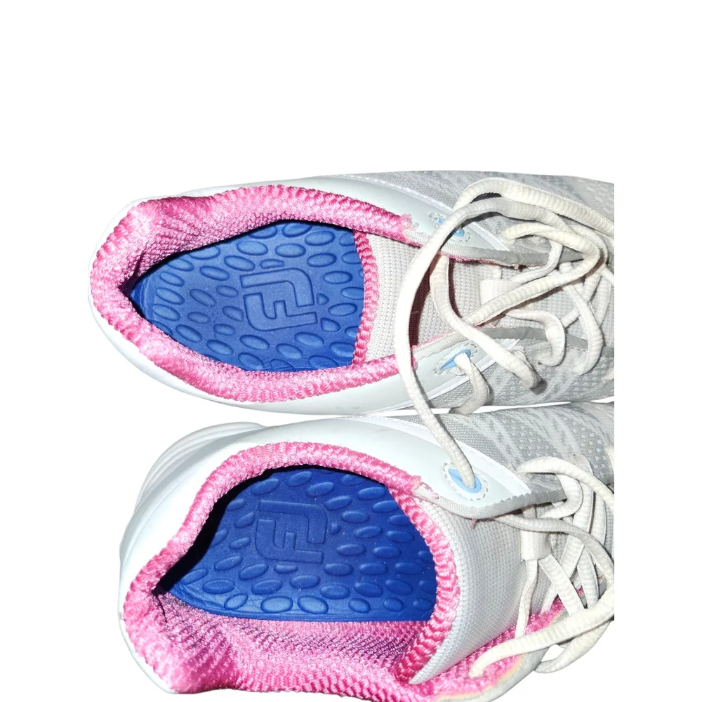 FootJoy‎ Athletic Golf Shoes In White And Pink Fir Women Size 8 Lightweight